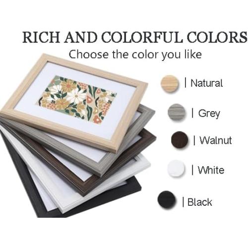 KTKDE 16x24 Picture Frame,Poster Frame Display Pictures 12 x 18 with Mat or 16x24 Without, Tempered Glass, 24 by 16 Black Wooden Frame Wall Gallery Photo Frame best gift