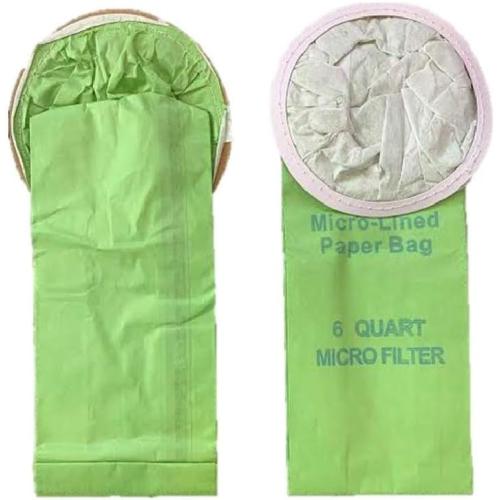 10 Pack Replacment Bags for Proteam 100431 6 QT 6 Quart Backpack Vacuum Cleaners Fits: Super QuarterVac, Quatervac, Tailvac
