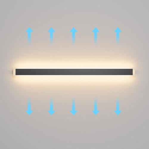 Aipsun Outdoor Lights 2 Pack,Modern Outdoor Wall Light Fixture Long Strip LED Wall Sconce IP65 Anti Rust Warm Light 3000K Exterior Wall Mount Lights for Entrance, Hallway, Garage, Porch