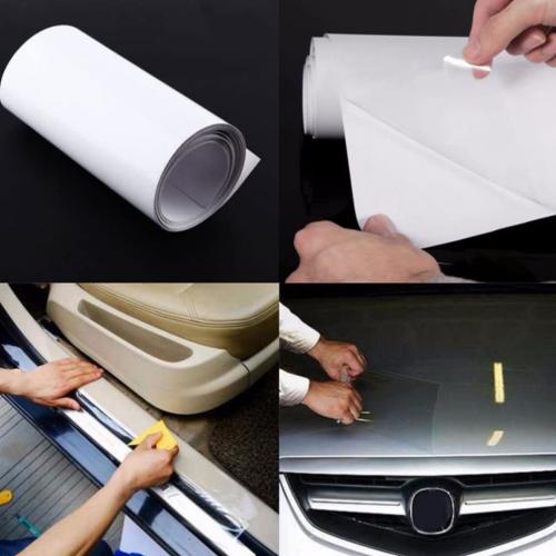 ibasenice Car Paint Protection Film: Car Film Vehicle Clear Bumper Film Sticker Auto Anti- Scratch Film, Length: 118. 1, Transparent