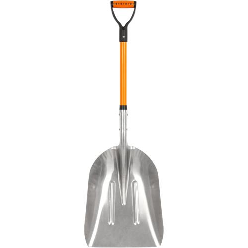 VNIMTI Aluminum Snow Shovel with D Handle Metal Snow Shovel for Driveway 45Inches 3.7 Pounds Transfer Shovel Shovel for Gardening, Orange
