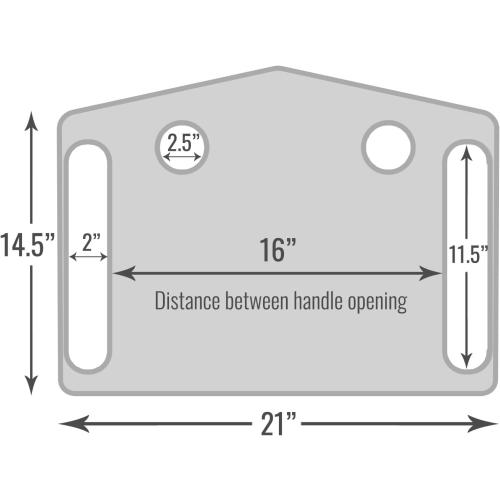 DMI Walker Tray With Cup Holders, Walker Tray For Folding Walkers, Mobility Accessory for Seniors, Tray Table for Standard Walkers, Multipurpose and Portable, Gray