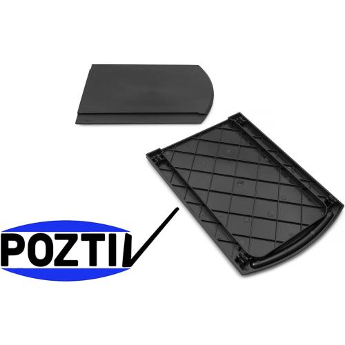 Sliding Kitchen Counter Caddy (2 Pack). Made of Durable ABS. Countertop Storage Sliding Tray - For Blender, Toaster, Kitchen Appliances. Dishwasher Proof. Includes large 'microfibre' Cloth
