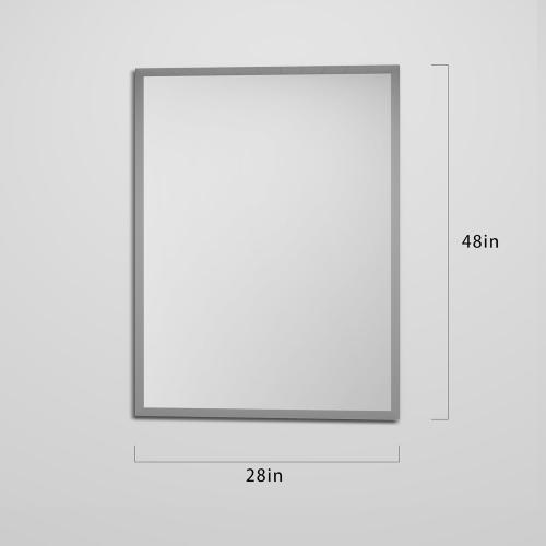 Rectangular Beveled Bathroom Mirrors, 28X48 inch Square Frameless Mirror, Rectangular Frameless Mirrors，Beveled Bathroom Mirror。
