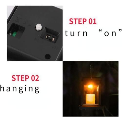 Solar Lantern Hanging Light LED Waterproof Yard Outdoor Patio Garden Yard Lamp