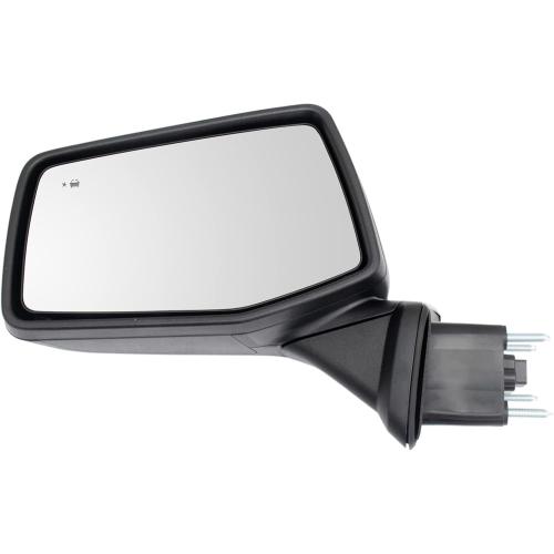 TRQ Driver Side Power Heated Manual Folding Mirror with Utility Spotlight Textured Black Compatible with 2019-2023 Chevrolet Silverado 1500 2022 Silverado 1500 LTD GM1320680