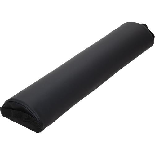 ForPro Premium Half-Round Bolster Pillow for Massage and Yoga, Oil and Stain-Resistant, 6”W x 3 H x 26”L, Black
