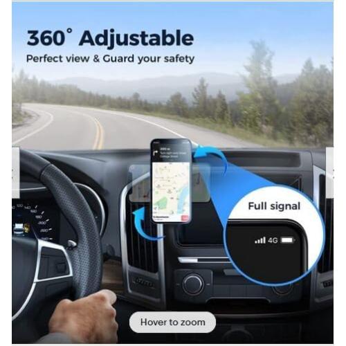 Car Phone Holder 2pcs, Magnetic Car Phone Holder, 360° Rotation Capable, Suitable for General Smartphones