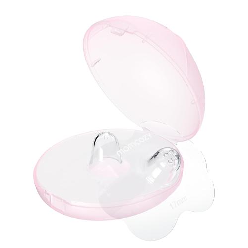 Momcozy Floral Contact Nipple Shields for Breastfeeding (1 Pair, 17mm) | Flower-Petal Design | Ultra-Thin & Soft | Fits Flat or Inverted Nipples | BPA/BPS-Free