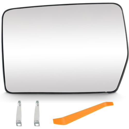 Driver Left Side Power Heated Mirror Glass Fits for 2004-2014 Ford F-150 Replacement for 4L3Z-17K707-DB