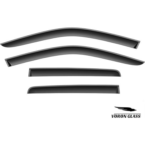 Voron Glass Tape-on Extra Durable Rain Guards for Honda Ridgeline 2017-2025, Window Deflectors, Vent Window Visors, 4 Pieces - 100527