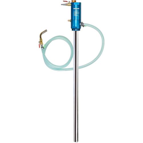 FIRSTINFO A1182US Pneumatic Oil Barrel Drum Pump/Dispenser (1:1) for 50-gallon Pails/Drums and Open Containers/Vessels, Fast Oil/Liquid/Fluid Transfer