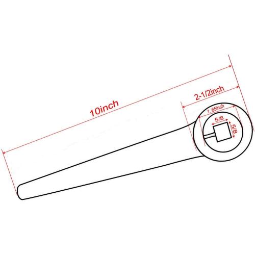 Yoogu 10 inch Recliner Handle Replacement Lever 5/8 inch Square Sofa Couch Replacements Part (Dark Peach Color)