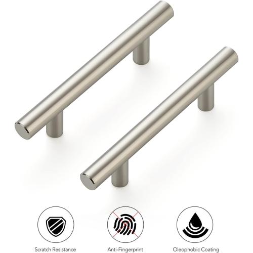Ravinte 24 Pack 5 inch Kitchen Cabinet Handles Cabinet Pulls Brushed Nickel Stainless Steel Kitchen Drawer Pulls Cupboard Handles 3 Hole Center