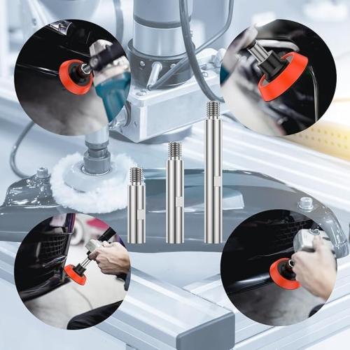 5/8-11 Thread Angle Grinder Extension Shaft Set, Rotary Extension Shaft Set, Angle Grinder Extension Connecting Rod, for Polisher and Angle Grinder Attachments, 3 inch, 3.9 inch, 5.5 inch (A)