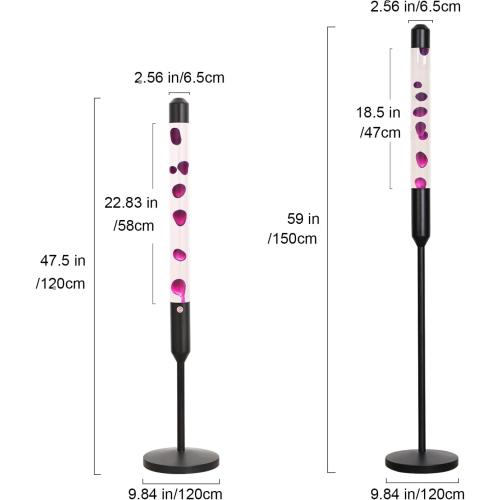 Kyzfy 47.5-Inch Liquid Motion Lamp,Magma Lamp, Mood Relaxation Light，Suitable for Home Decoration, Living Room, Office, Bedroom, café (47.5 inch Purple Wax)