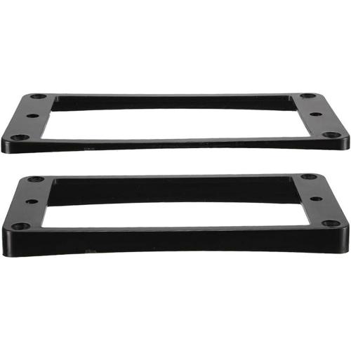 Guitar Humbucker Pickup Ring Curved Flat Bottom Black Yellow White Red Plastic Frame 2pcs Neck Bridge Pickup Cover