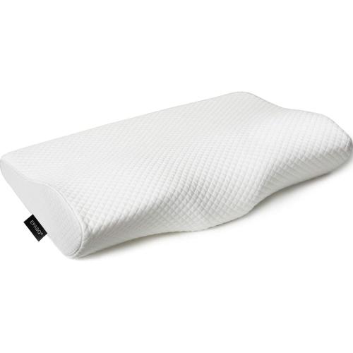 Contour Memory Foam Pillow Orthopedic Sleeping Pillows, Ergonomic Cervical Pillow for Neck Pain - for Side Sleepers, Back and Stomach Sleepers, Free Pillowcase Included (Firm & Queen)