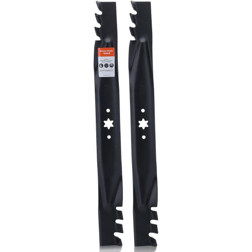 Hipa 2-Pack 942-04290 46 Inch Mulching Blades 6 Point Star Set for Cub Cadet XT1-46 XT1 XT2 LT46 LX46 LTX1046 LTX1045 46'' Deck Lawn Tractor Replace for 942-04290-X 942-04244A 942-04244 Mower Blades