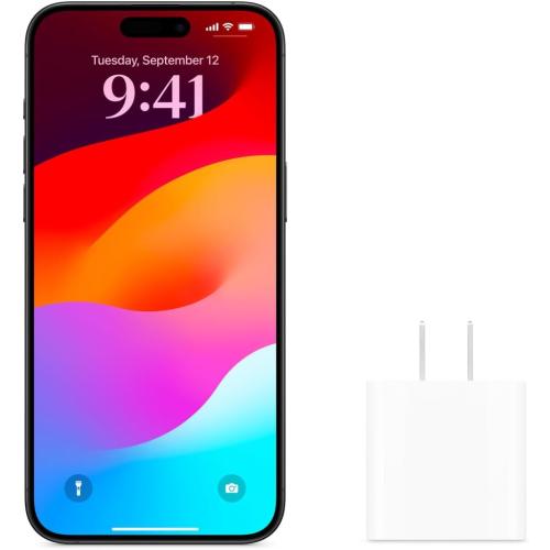 Apple 20W USB-C Compact Power Adapter: Fast and Convenient Charging, Type C Wall Charger