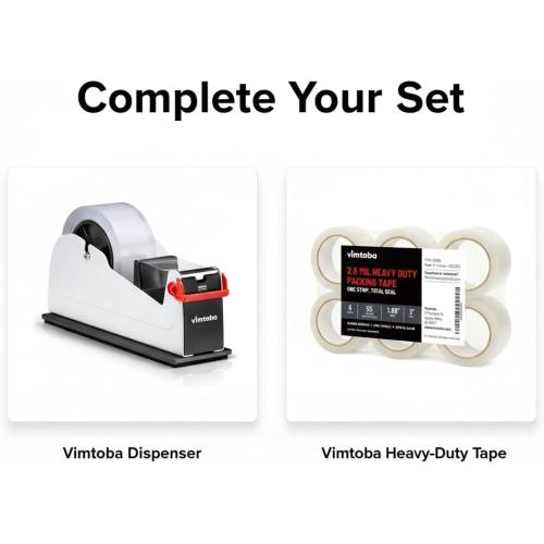 Heavy Duty 2-Inch Desktop Tape Dispenser, Dual Roll, Non-Slip Base