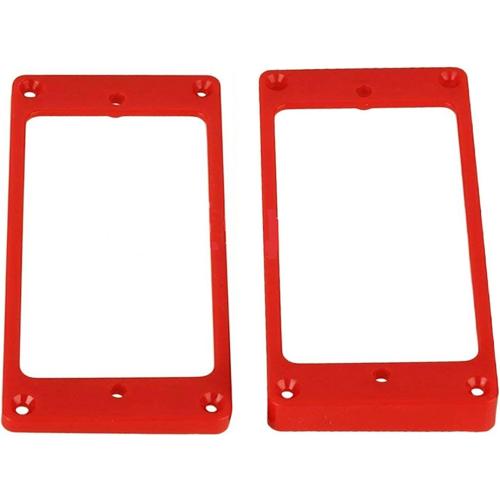 Guitar Humbucker Pickup Ring Curved Flat Bottom Black Yellow White Red Plastic Frame 2pcs Neck Bridge Pickup Cover