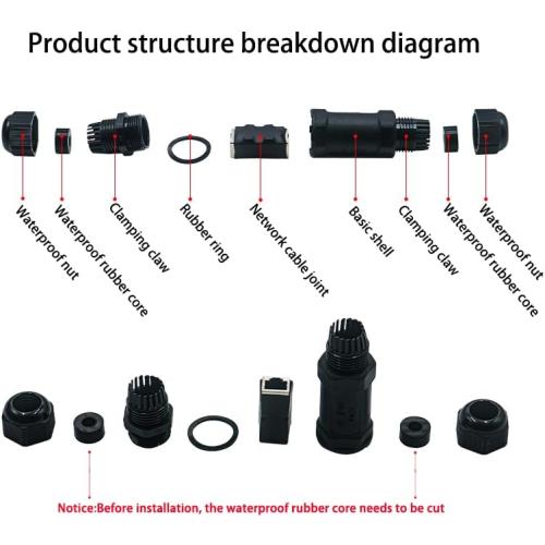 Starlink Ethernet Adapter Kit: IP68 Waterproof and Lightning Protection RJ45 Coupler for Starlink Mini Network LAN Cable Extender - Suitable for Repair and Extend Network Cables (PoE not Supported)