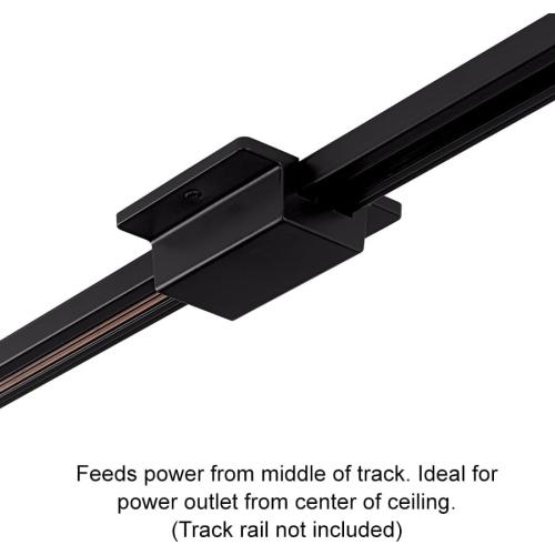 RAC6006 H Track Floating Canopy Connector, Compatible with Halo Track System, 120V 20A, Black, UL Listed