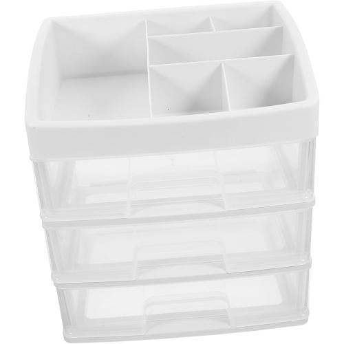 Desktop Storage Box Organizer Multi Transparent Drawer for Makeup Sundries and Office Supplies Space-saving Design for Home Dorm and Classroom Use