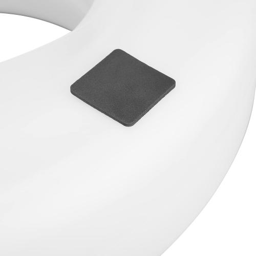 WHITE Portable Toilet Seat Booster Cushion, Raised Donut, for Elongated and Standard, Bathroom Safety, Portable, Padded, Booster, Easy to Clean, Padded Pad