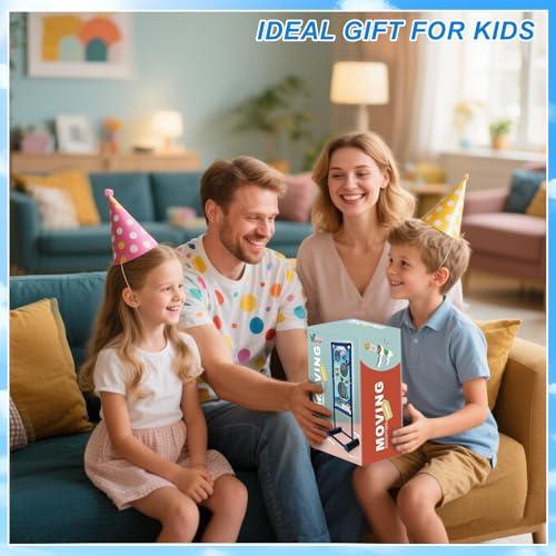 Active Target Game Set for 5 6 7 8 9 10 11 12 Years Old Boys Girls Best Kids Birthday Gift with Moving Shooting Target 2 Foam Blasters and 18 Foam Balls - Compatible with Nerf Blasters