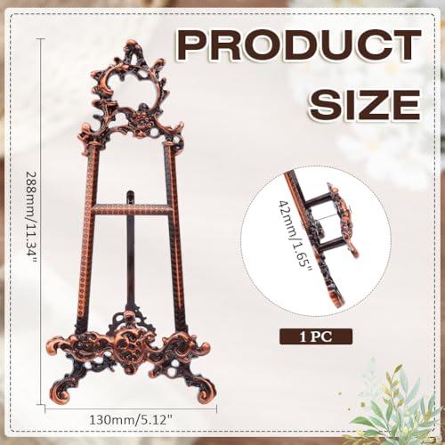 WADORN Vintage Cookbook Stand, 11x5x1.7 Inch Decorative Table Top Display Holder Kitchen Recipe Book Holder Small Ornate Easel Display Stands for Photo Pictures Frame Plate Dish Bible Home Decor
