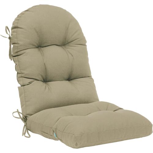 QILLOWAY Outdoor High Back Chair Cushion for Adirondack, All Weather Rocking Chair Cushions Thick Padded Replacement for Patio Furniture Set of 2,Beige
