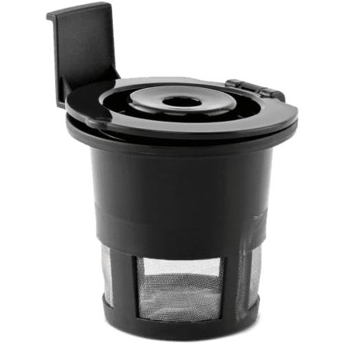 Compact Single Serve Dual Brew Coffee Maker - Compatible with Ground Coffee or K-Cups Pods | Adjustable Cup Size | Home & Office Coffee Brewer