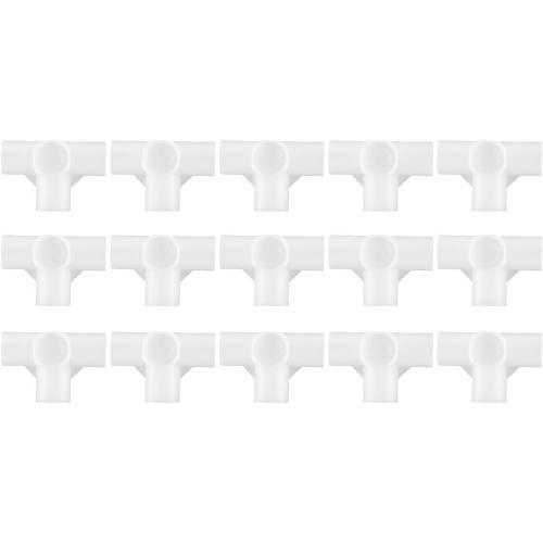 uxcell Shoe Rack Accessories Connectors, 16mm Inner Diameter for Repair Assembled Wardrobe 4 Way, Replacement of Parts 15 Pcs