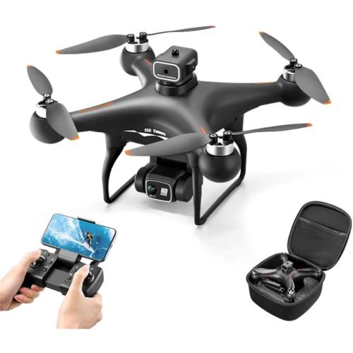 UAV Drone with Camera MAX Drone Professional 8K Dual Camera Optical Flow Brushless 360° Obstacle Avoidance WIFI FPV,Black