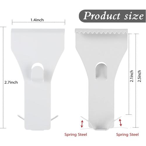 Ripeng 24 Pcs 8 Pcs Brick Wall Clip Hook No Drill for Outdoor, White