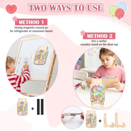 Magnetic Reward Jar, Star Jar Reward System for Kids, Behavior Management Classroom Board Tools, Reward Chart for Kids Students at Home Classroom