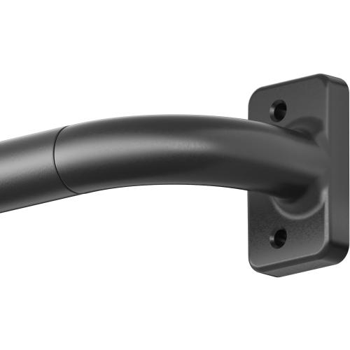 Curtain Rod for Windows 36 to 48 Inches, Blackout Wrap Around Curtain Rod for Bedroom, Living Room, 1 Inch Diamete Adjustable Drapery Rods,Matte Black