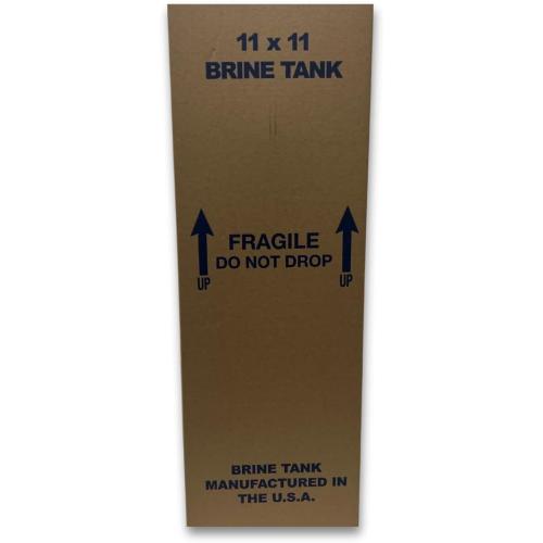 11x11x38 Square Brine Tank for Water Softener with Brine Safety Float Included (Black)