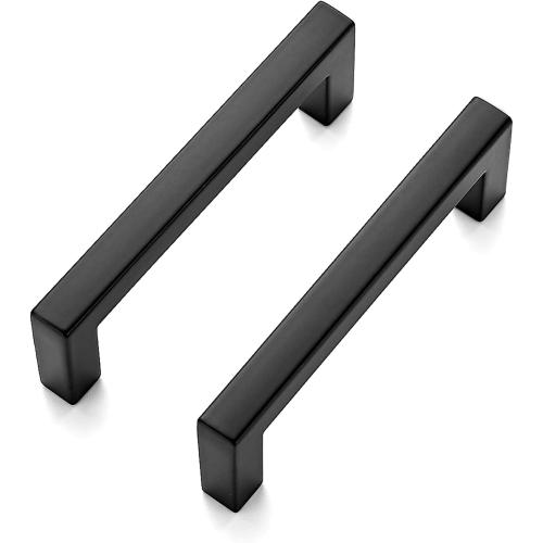 Ravinte 30 Pack Size 3 inch  Solid 3 Inch Center to Center Slim Square Bar Drawer Handles Kitchen Cabinet Handles Black Drawer Pulls Kitchen Cabinet Hardware Matte Black Dresser Pulls for Cupboard