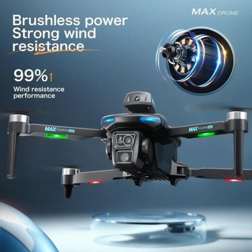 Waillynice- XT606 Drone 6k Profesional 4K HD Camera Obstacle Avoidance Aerial Photography Optical flow Foldable Quadcopter GPS RC 10000M (Black-6K-1B)
