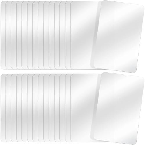 Tecmisse  Plastic Placemat Heat Resistant Washable Table Mats, Clear Placemats for Table, Dining, Kitchen, Crafting and Shelf Liner, 17 x 11 Inch