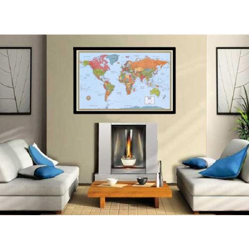 Swiftmaps 32 x 50 RMC Large World Wall Map Poster - Laminated Rolled (32x50 Signature World)