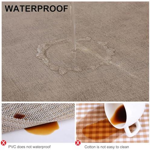 homing Faux Leather Heat Resistant Placemats 4 Packs, Waterproof Wipeable Dining PU Place Mats for Indoor & Outdoor, Easy to Clean, Camel