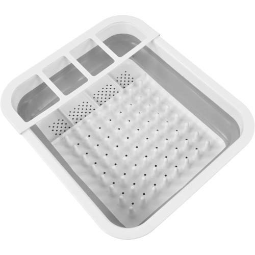 Foldable Dish Rack for Dinnerware Storage, Portable Bowl Spoon Chopsticks Organizer Drainer, Collapsible Dish Drying Rack Cutlery Storage