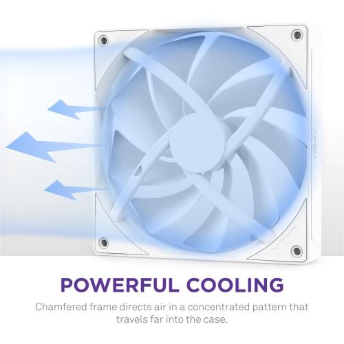 F140Q - 140mm Quiet Airflow Fans - Single - White