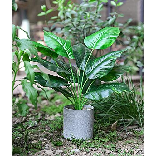 2pcs 16 Fake Plants Artificial Plants Tropical Faux Plants Indoor for Bathroom Kitchen Office Home Sage Green Decor
