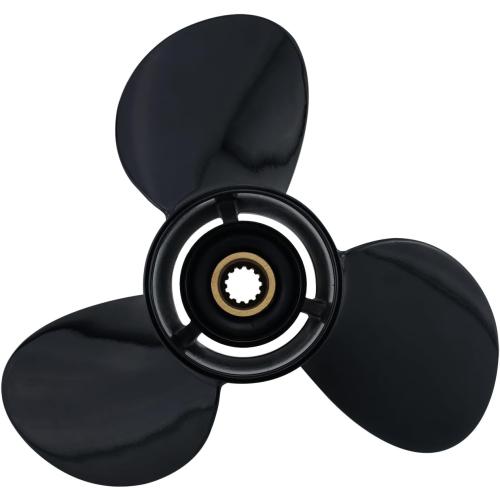 CAPTAIN Boat Propeller fit Johnson Evinrude 40-140 HP Engines, 13 Spline Tooth Outboard Prop, RH, Aluminum, OEM Propellers for 50 60 E-TEC 65 70 75 85 88 90 100 110 112 115 120 125 135 HP
