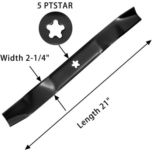 Eaglerich 3-in-1 Mulching Blade 134149 for 42 Inch Deck Mowers, Replace 532134149 & 422719, 5 Point Star Center Hole, 2 Pack
